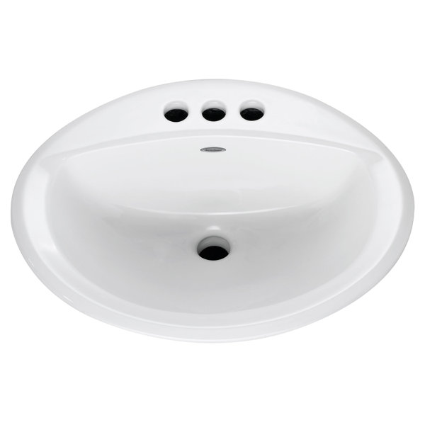 American Standard Aqualyn Ceramic Oval DropIn Bathroom Sink with